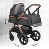 cumpără Сărucior pentru copii Coccolle Melora Diamond Black, 3in1 cu landou transformabil în Chișinău 