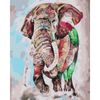 cumpără Tablou pe numere BrushMe BS52169FC 40x50cm (fără cutie) Elefant în culori de curcubeu în Chișinău 