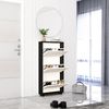 купить Полка для обуви Mobildor-Lux Leo Slim 60x16x125H cm Anthracite/Sonoma в Кишинёве 