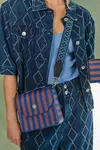 купить Сумка плечевая Pip Studio 51.273.420 Frances Cross Body Bag Small Stripe Blue 19x7x17.5cm в Кишинёве 