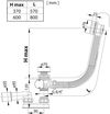 купить Сифон для ванны Ravak Coloana cada automat 800 patrat Chrome (X01506) в Кишинёве 