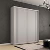 cumpără Dulap Mobildor-Lux Compact uși glisante PAL cu ornament grecesc (200x45x240H cm) Grey în Chișinău 