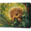 купить Картина по номерам BrushMe RMG0009FC 30x40 см (без коробки) Ежи в листве в Кишинёве 