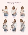 купить Кенгуру Momcozy HC014-GR00NB-B Marsupiu cu sezut pe sold Air Mesh-Grey в Кишинёве 