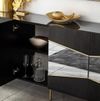 купить Комод Trendy Frumos, Negru, Fume (GTR001216) в Кишинёве 