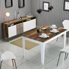 купить Модульная мебель Trendy Milano-528, орех, белый (комплект мебели для гостиной) (GTR001300) в Кишинёве 