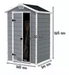 купить Садовый сарай Keter 57720 Manor 4x3, 129x103x196cm, gri/alb в Кишинёве 