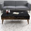 купить Журнальный столик Trendy Valensiya Nuc, Negru, Marmura (GTR000603) в Кишинёве 