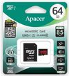 купить Флеш карта памяти SD Apacer AP64GMCSX10U5-R microSDXC UHS-I U1 Class10 R85 64GB в Кишинёве 