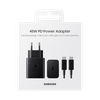 Original Sam. EP-T4510, Fast Travel Charger Compact 45W PD (w/o cable), Black 