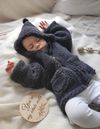 cumpără Lenjerie de pat pentru copii Zaffiro Hanorac 100% lână Merino 62/68 Graphite în Chișinău 