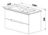 cumpără Dulap pentru lavoar Martat Irmak 100cm (grey) în Chișinău 