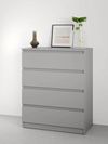 cumpără Comodă MebelStar NEO 4S 80x43x98 Grey (MBS-1079) în Chișinău 