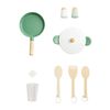 купить Игрушечная кухня и посуда Premaman PJQKDA-CCC-UNQ Bucatarie din lemn cu accesorii Verde в Кишинёве 