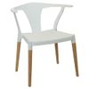 купить Белый пластиковый стул и деревянные ножки в Кишинёве 