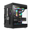 Case ATX GAMEMAX HYPE , w/o PSU, 3x120mm ARGB fans,ARGB HUB, TG, Dust Filter, Type-C, USB 3.0, Black 
