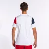 Футболка JOMA - CREW V SHORT SLEEVE T-SHIRT WHITE RED NAVY 