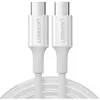 купить Кабель для моб. устройства Ugreen 60551 Cable Type-C 2.0 to Type-C 2.0 5A 100W 1m, White, US300 в Кишинёве 