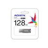 128GB USB3.1 Flash Drive ADATA "UV350", Silver, Metal Case, Slim Capless, Keychain (R/W:60/30MB/s) 