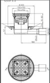 купить Трап внутренний горизонтальный ПП (сухой) D. 40/50 (132 x 132, нерж. реш.) плоский для керам. плитки HL90Pr-3020  HL в Кишинёве 