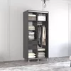 cumpără Dulap Mobildor-Lux Aron cu uși glisante cu oglindă orizontal (180x60x200H cm) Anthracite în Chișinău 