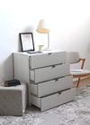cumpără Comodă Fabrik Home Hardy 4 ящика Белый/Глиняный серый în Chișinău 