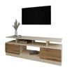 cumpără Comodă TV Smartex (16518) Т9 140cm TV Ivory+Stejar Inchis în Chișinău 
