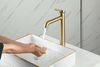 купить Смеситель для умывальника Gappo G1006-23 Satin Gold, înalt в Кишинёве 