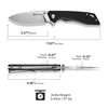 купить Нож походный Sencut S25055-1 Stratex, G10 negru, Liner Lock в Кишинёве 