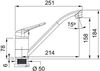 cumpără Chiuvetă bucătărie cu bateria Franke 114.0660.114 BFG 620 + Novara Plus Negru în Chișinău 