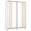 купить Шкаф Mobildor-Lux Арон с раздвижными дверцами с планками (150x60x200H см) Brilliant White в Кишинёве 