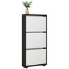 купить Полка для обуви Mobildor-Lux Leo Slim 60x16x125H cm Anthracite/White в Кишинёве 