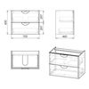 Комплект мебели 70см Imprese NOVA VLNA, белый: тумба подвесная, 2 ящика + умывальник накладной арт i11053 