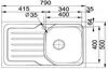 купить Мойка кухонная Franke 101.0486.071 Inox OLL 611 DR Dekor в Кишинёве 