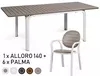 купить Комплект садовой мебели стол Nardi ALLORO 140 EXTENSIBLE + 6 кресел Nardi PALMA в Кишинёве 
