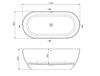 cumpără Cadă de baie Dremex SENSE 1700x800x610 (piatra compozit) în Chișinău 