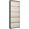 купить Полка для обуви Mobildor-Lux Leo Slim 80x16x203H cm Anthracite/Sonoma в Кишинёве 