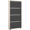 купить Полка для обуви Mobildor-Lux Leo Slim 80x16x164H cm Sonoma/Anthracite в Кишинёве 