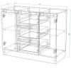 cumpără Comodă Smartex (16191) Т4 100cm Ivory în Chișinău 