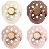 cumpără Suzetă BIBS 110459 Set 4 Colour Latex, tetina rotunda, 0 luni + Ivory/Blush/Woodchuck/Blossom-1104 în Chișinău 