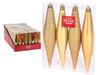 Set decoratiuni pentru brad "Turturi" 4X15cm, aurii