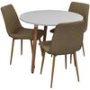 cumpără Set masă și scaune Evelin di Costacurta стол DT-404-1 + 3 стула XR-154WO Beige9 (rogojca) (3544) în Chișinău 