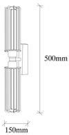 cumpără Candelabru de perete Trendy Lampa de perete Fellini-MR-879 15x50x8cm în Chișinău 