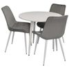 купить Комплект стол и стулья Evelin di Costacurta стол DT 404-5Wh + 3 стула YTC-055Wh Light grey в Кишинёве 