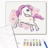 cumpără Tablou pe numere BrushMe KBS0075FC 30x40 сm (fără cutie) Unicorn strălucitor în Chișinău 