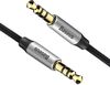 cumpără Cablu telefon mobil Baseus CAM30-CS1 Audio/AUX 3.5mm Male to 3.5mm Male, Nylon Braided,1.0m, Yiven, Black în Chișinău 