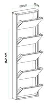 купить Полка для обуви Trendy Locking 5 Piece Metal-Anthracite, 50x169x15cm в Кишинёве 