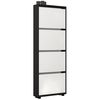 купить Полка для обуви Mobildor-Lux Leo Slim 50x16x164H cm Anthracite/White в Кишинёве 