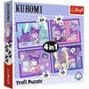купить Головоломка Trefl 34676 Puzzles 4in1 Day with Kuromii, Hello Kitty в Кишинёве 