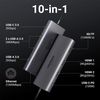 купить Переходник для IT Ugreen 15534 HUB 10in1 USB-C to 2*HDMI(8K@30Hz)+USB-A3.0+USB-C3.0+2*USB-A2.0+SD/TF+GigabitRJ45+PD(100W), CM639, Space Gray в Кишинёве 